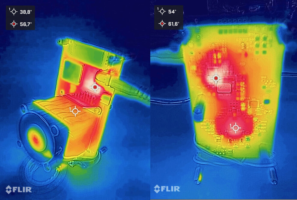 40 mm cooler on Bitaxe Gamma thermal cam