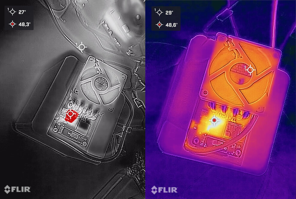 Thermal scan on OC'axe with 52Pi Low Profile Plus cooler