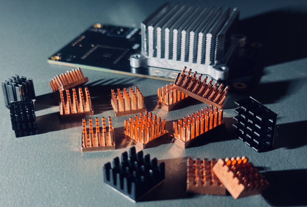 Cooper cooler with Bitaxe Gamma PCB