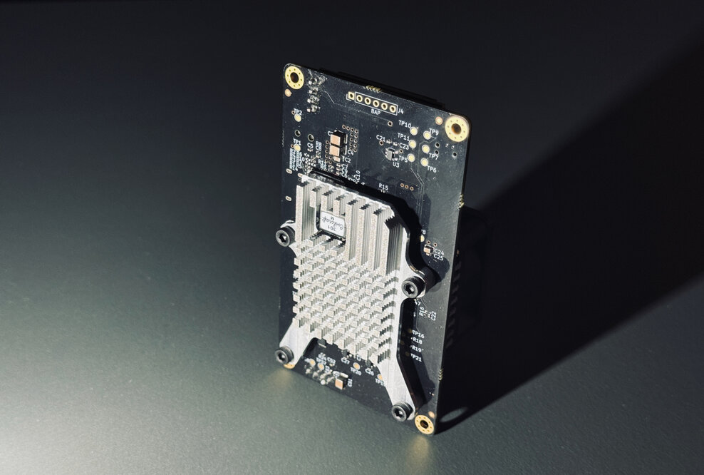 Bitaxe Gamma with prototype cooler for VREG