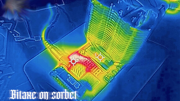 Bitaxe on Sorbet, high thermal conductivity