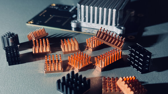 Cooper cooler with Bitaxe Gamma PCB